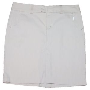 Gap Off White Khaki Pinstripe Skirt Sz 16 NEW